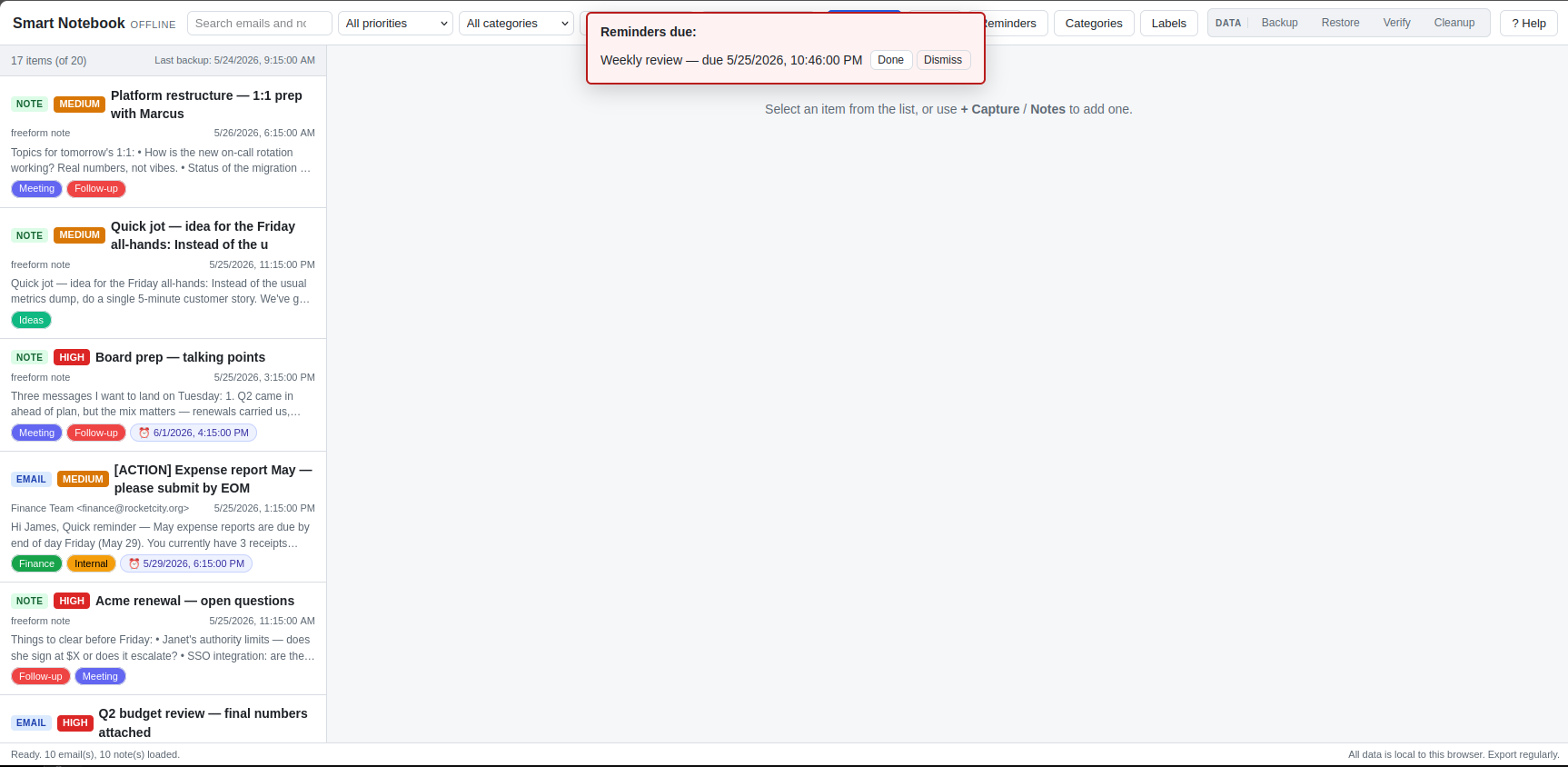 Offline Smart Notebook screenshot 6