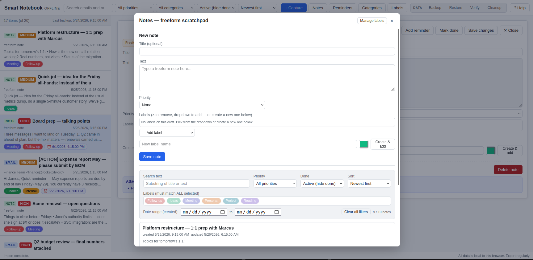 Offline Smart Notebook screenshot 5