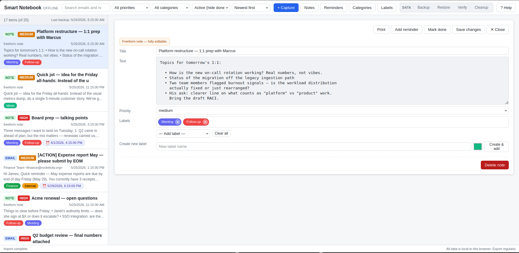 Offline Smart Notebook screenshot 4