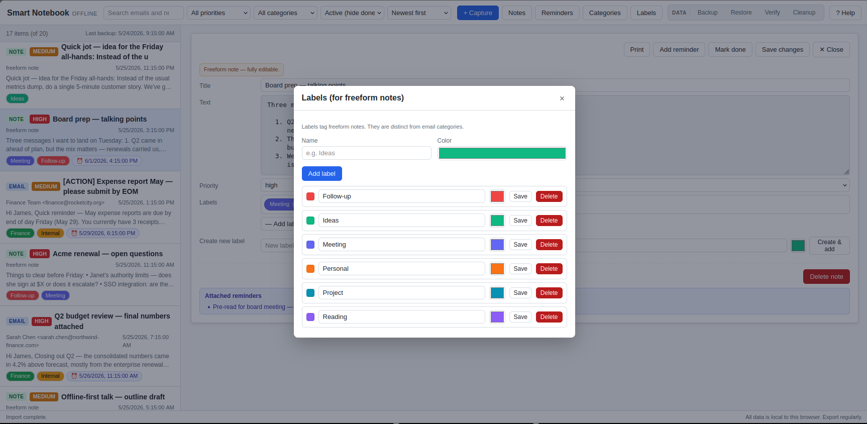Offline Smart Notebook screenshot 3